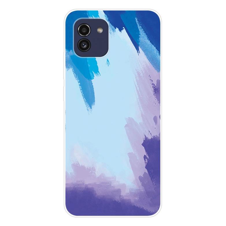 Ốp lưng dẻo silicon mềm Samsung Galaxy A03 họa tiết màu sơn loang bắt mắt