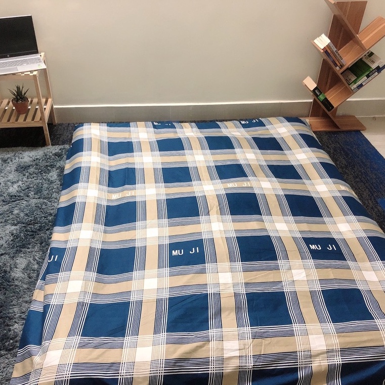 Bọc Nệm Topper 2 mặt [Tặng kèm cặp áo gối], áo nệm cotton pha có khóa kéo, kích thước 1mx2m, 1m4x2m, 1m6x2m | BigBuy360 - bigbuy360.vn