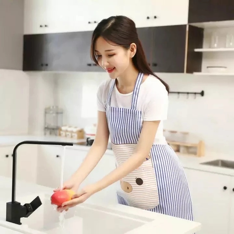 1 Tạp Dề Nấu Ăn Hình Heo Hoạt Hình Dễ Thương Có Túi Chống Thấm Nước Chống Dầu Cho Nhà Bếp