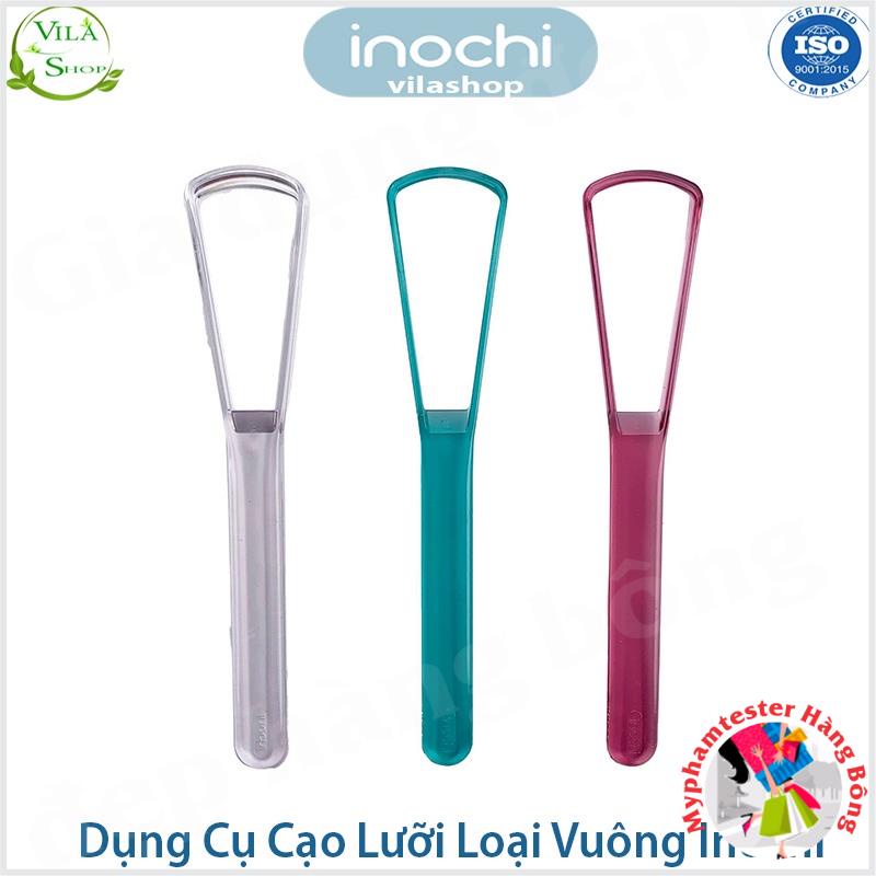 (INOCHI siêu rẻ) 1 chiếc dụng cụ cạo lưỡi, vệ sinh lưỡi Inochi nhựa cao cấp