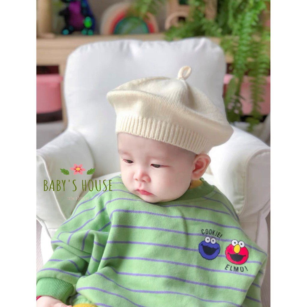 Mũ nồi len trơn phong cách hàn quốc đáng yêu cho bé  MN78 Nana Baby