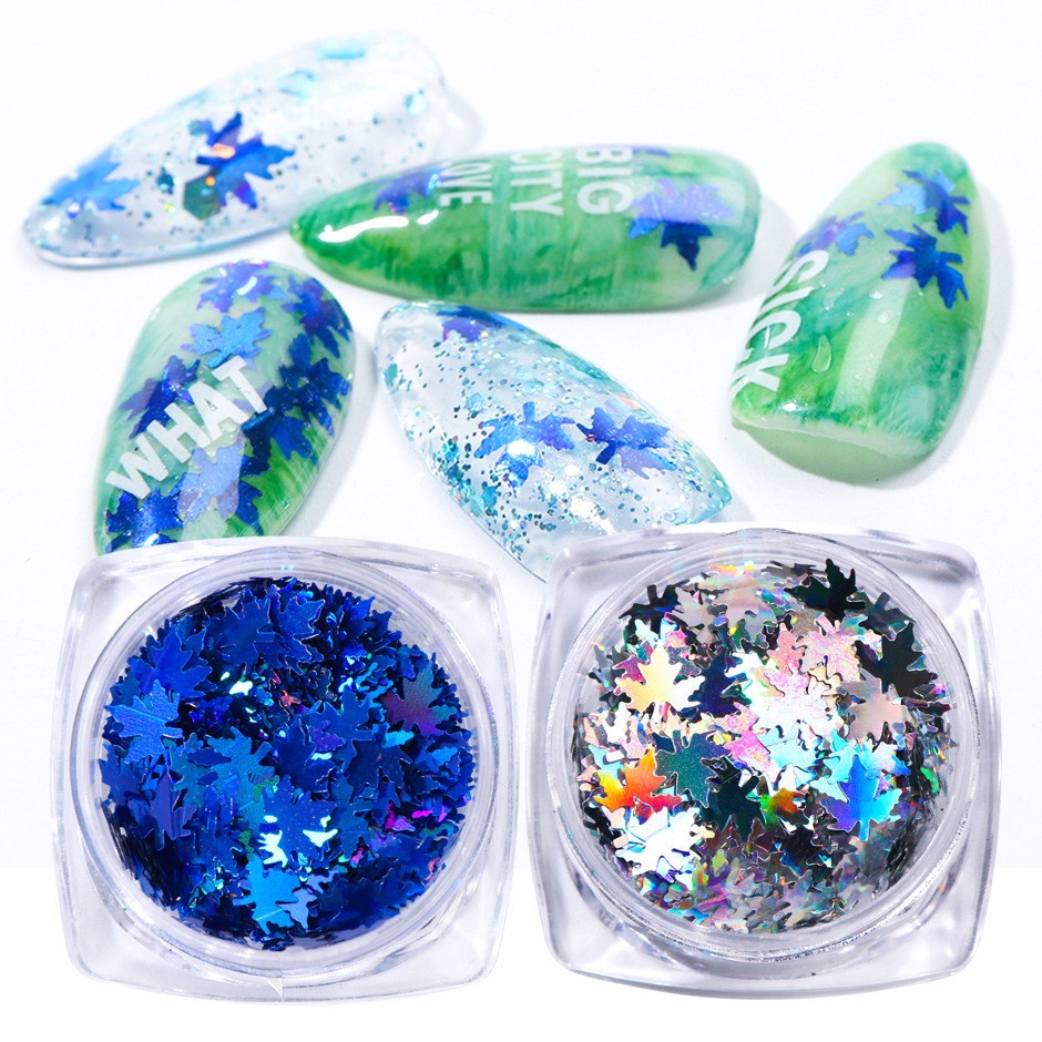 Hộp Phụ Kiện Lá Phong 3D Trang Trí Móng Tay