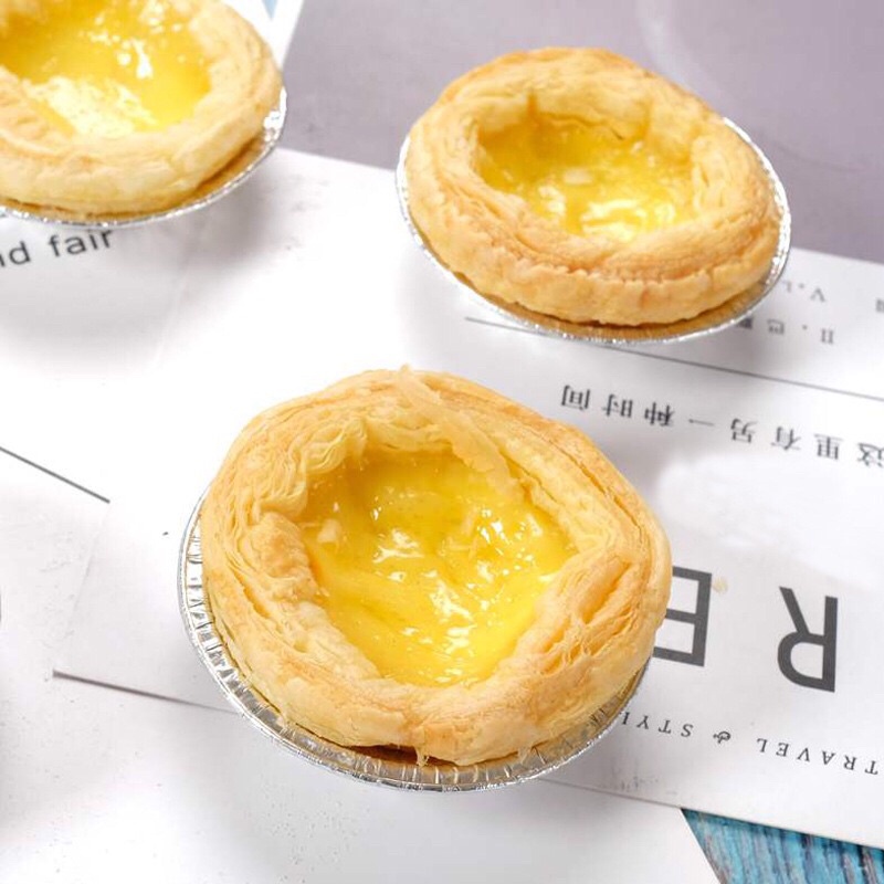 Chén giấy nhôm bạc đựng tart trứng