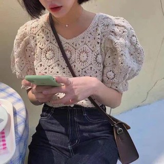 Áo kiểu nữ lưới Hàn Quốc cổ tròn MSBĐ3