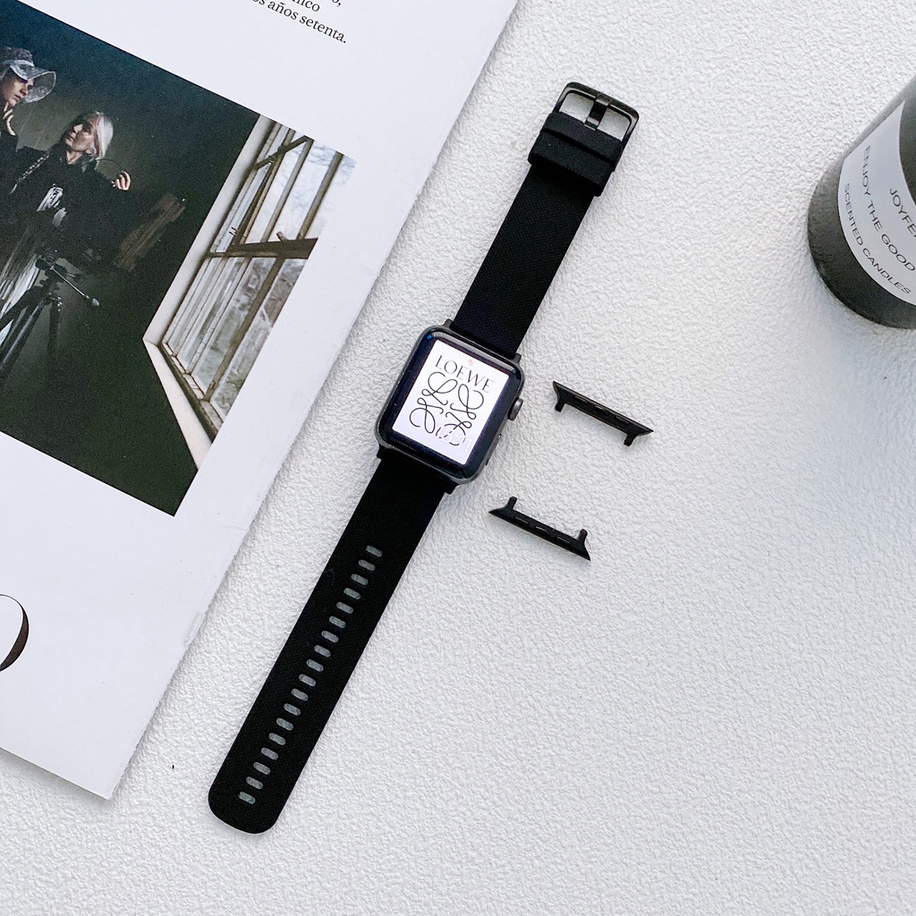 Dây Đeo Đồng Hồ apple watch Series SE 8 7 6 5 4 3 2 1 Correa 38 40 41 42 44 45mm Bằng Silicone Hoạ Tiết Xoắn Ốc