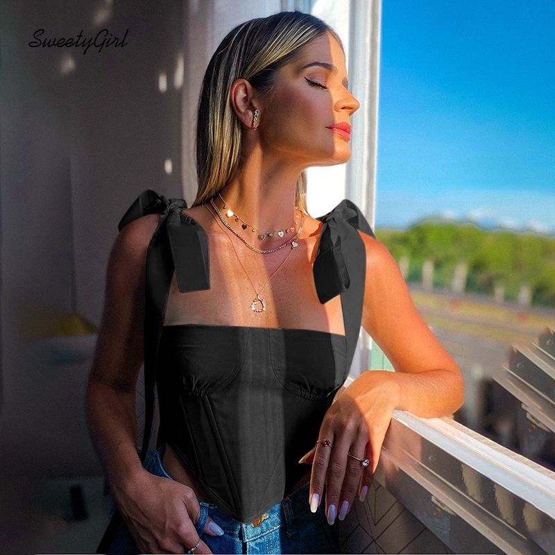 Áo Tank Top Hai Dây Ôm Dáng Màu Trơn Thời Trang Cho Nữ