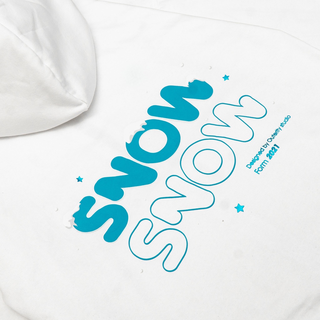 Áo Hoodie Zip Outerity Snow / Trắng - ORT404