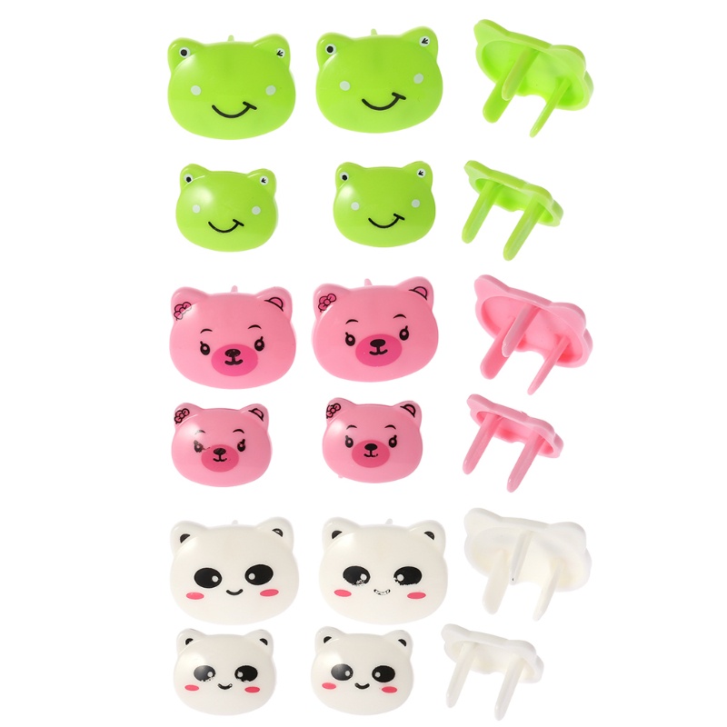 Nắp Đậy Ổ Cắm Điện 2 / 3 Lỗ Kiểu Hoạt Hình Bảo Vệ An Toàn Cho Bé