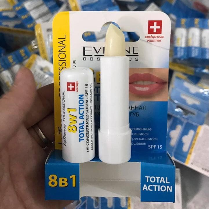 SON DƯỠNG MÔI EVELINE️ 8 tác dụng TOTAL ACTION CỦA NGA