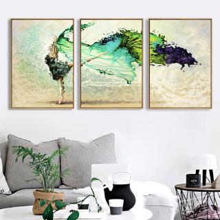 Bộ tranh vải trang trí tường hình người múa ba lê miico