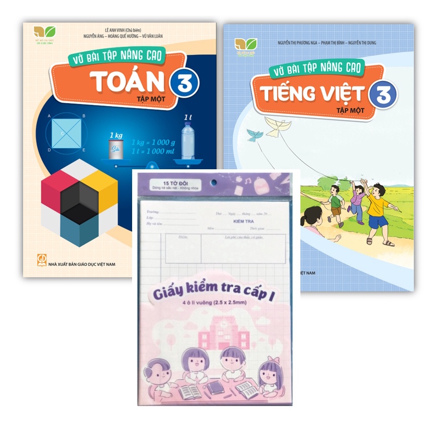 Sách - Combo Vở bài tập nâng cao Toán lớp 3 tập 1 + 2