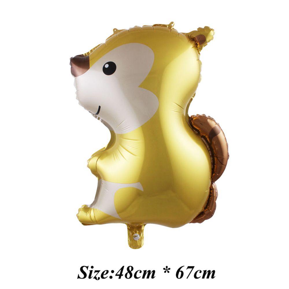 Bong Bóng Bơm Hơi Hình Nhím &amp; Chú Sóc Màu Ngà Dùng Để Trang Trí Tiệc Sinh Nhật