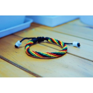 Vòng tay Rasta Kumihimo