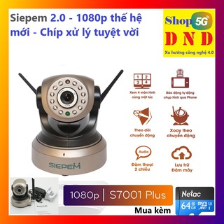 Camera Siepem S7001 plus ip wifi bám chuyển động, thế hệ mới nâng cấp chíp xử lí tối ưu hóa hiệu quả sử dụng