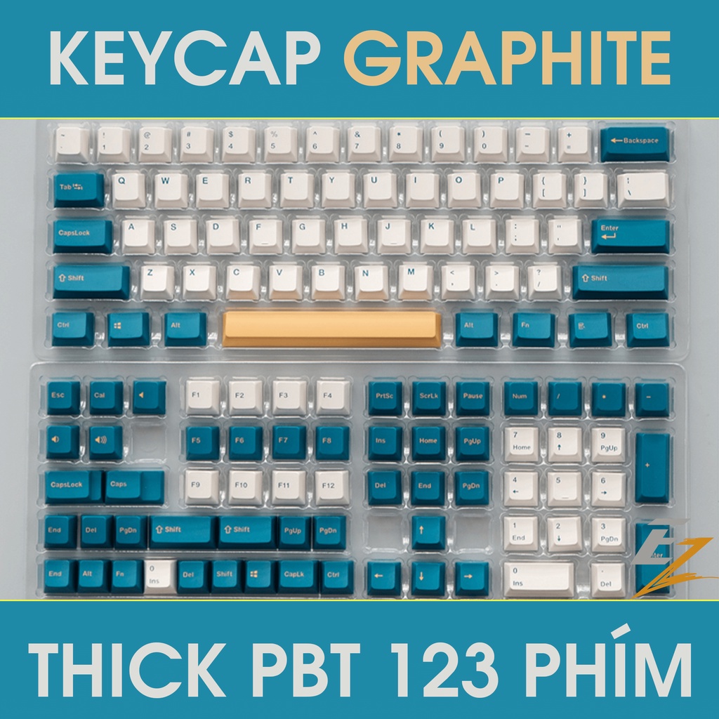 [Mã 153ELSALE2 giảm 7% đơn 300k] Keycap Cho Bàn Phím Cơ Merlin OEM Profile 123 Phím | Ezpc