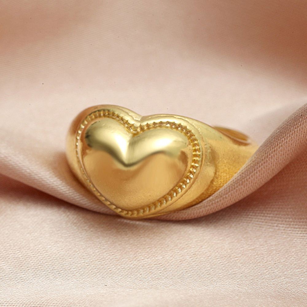 Nhẫn Đeo Ngón Tay Hình Cây Nấm / Trái Tim Thời Trang Cho Nam Và Nữ