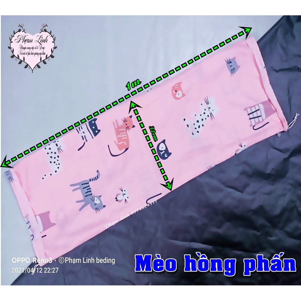 [1m*32cm] Vỏ gối-Áo gối ôm vải cotton poly || Vỏ gối bọc ngoài bảo vệ ruột gối ôm