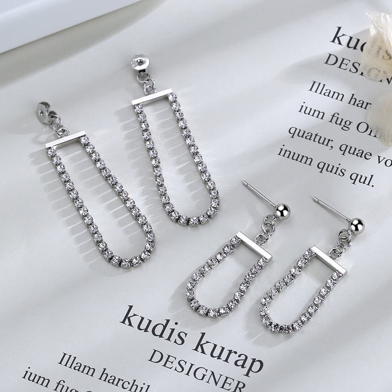 Khuyên Tai Tua Rua Dài Hai Lớp Đính Đá Zircon 22720