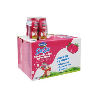 Sữa Chua Uống SuSu Hương Dâu Chai 80ml (Thùng 48 Chai)