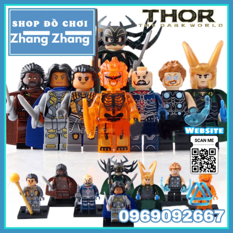 Đồ chơi Xếp hình Thor Ragnarok gồm Loki Topaz Heimdall - Hela - Surtur - Valkyrie - Executioner Minifigures Xinh X0185