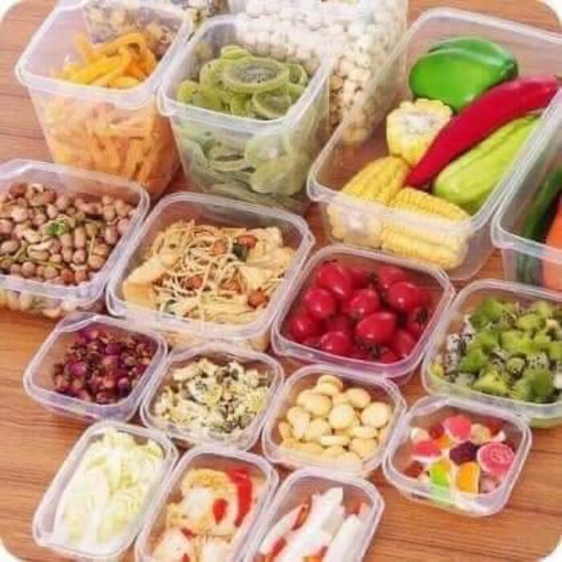 (Hàng loại 1 an toàn, dày dặn)Bộ 17 hộp đựng thực phẩm tiện dụng