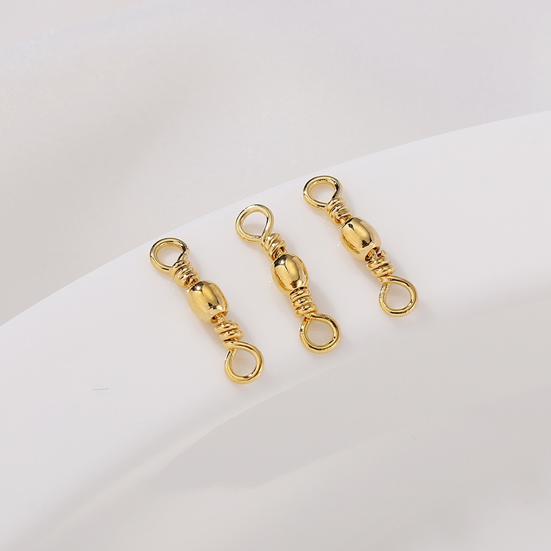 Set 2 Khóa Số 8 Bằng Đồng Mạ Vàng 14K Dùng Làm Trang Sức diy