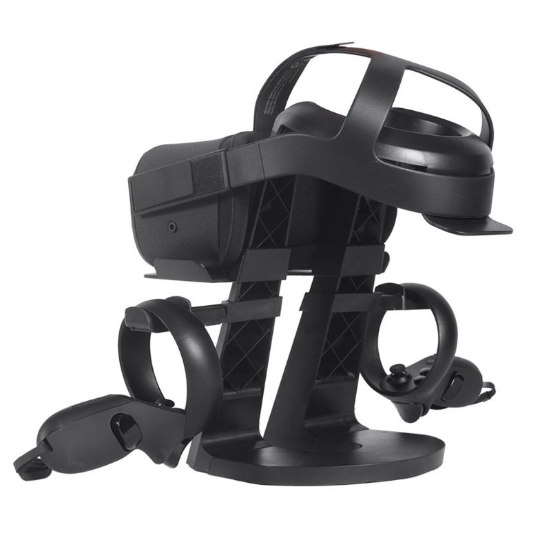 btsg Durable VR Stand Adjustable Display Holder Controller Mount Station for Oculus Quest All-In-One VR Headset Glasses Accessories