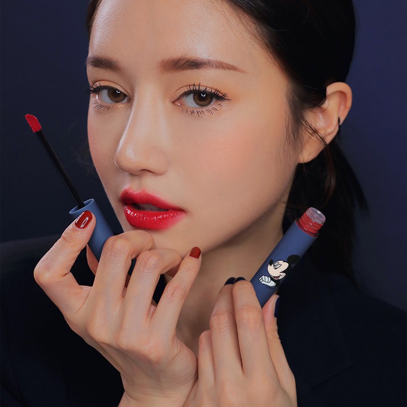 Son Kem Lì Mickey Xanh Đỏ nội địa lâu trôi mềm mịn sỉ rẻ matte lipstick son chuột