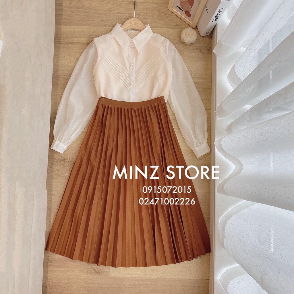 Sơ mi tơ cổ đức 6 ly mí chéo ngực