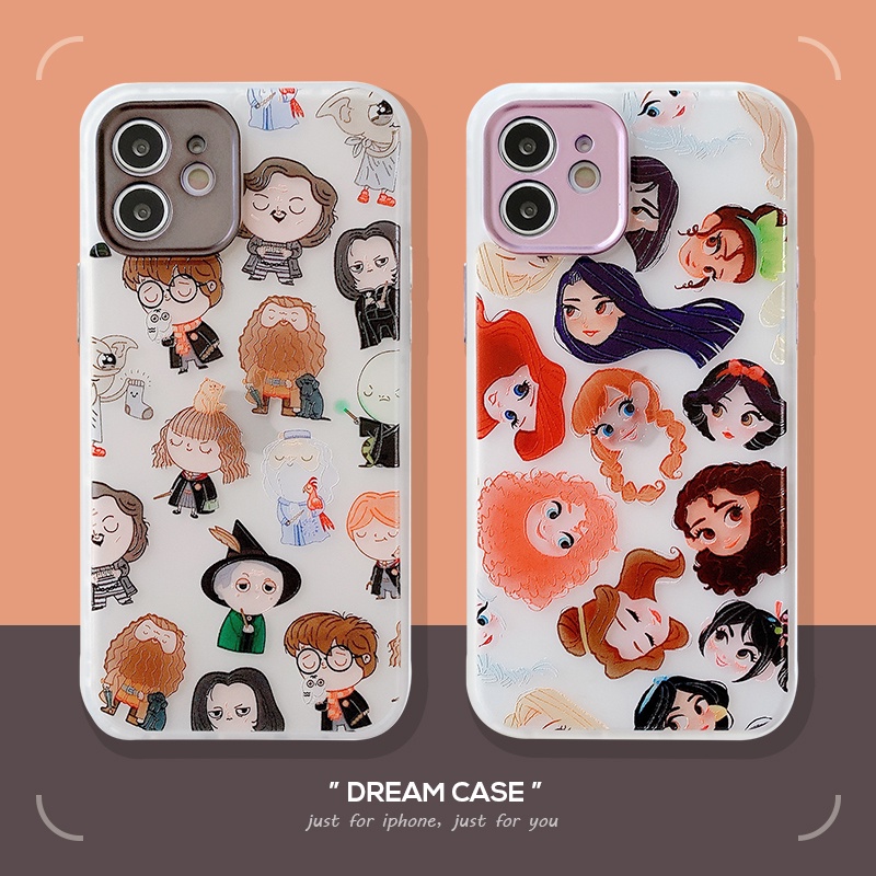 Ốp điện thoại viền kim loại mạ điện họa tiết Harry Potter cho iPhone 13 Pro Max 12 Pro Max 11 Pro Max X Xs Max XR 8 7 Plus