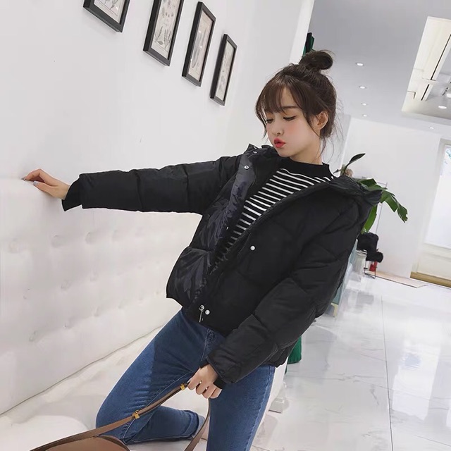 Áo phao nữ dáng ngắn siêu kute🥰 sẵn hàng xanh ,trắng s,m