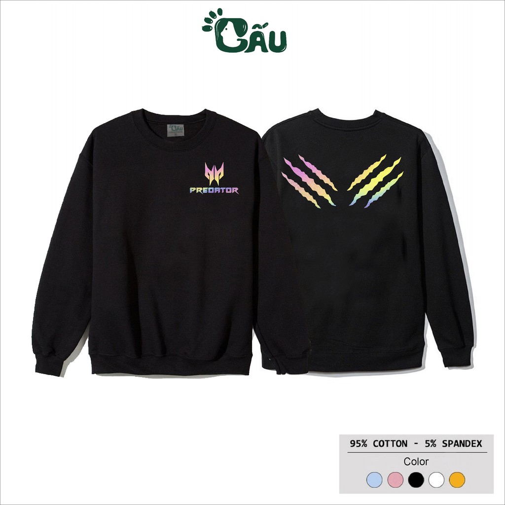 Áo sweater GẤU 194 vải thu đông co dãn, dày dặn mềm mịn form rộng phong cách Unisex - Perdator | BigBuy360 - bigbuy360.vn