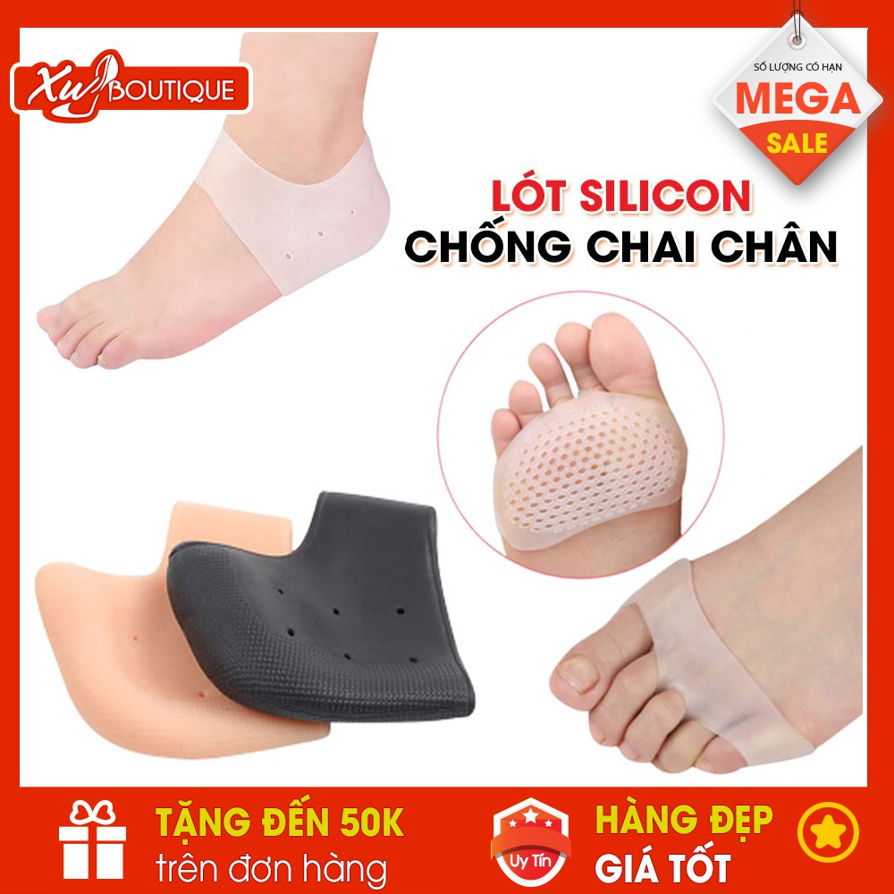 2 Miếng Lót Giày Nữ Silicon Xỏ Ngón Chống Chai, Chống Đau, Bảo Vệ Gót Chân Siêu Êm (Có 2 loại)