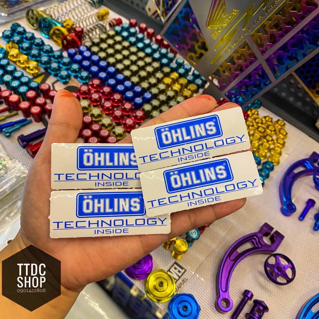 Tem Sticker Lẻ cao cấp Dán phuộc Ohlins
