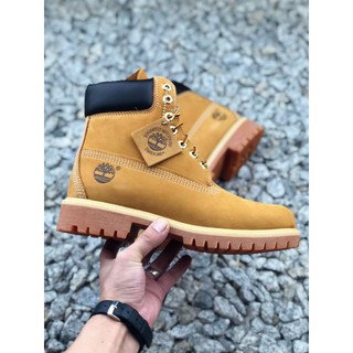 giày cao cổ Timberland làm từ da chống thấm nhập khẩu nguyên bản,đế ngoài chống mỏi chống trượt cho nam và nữ 2 màu