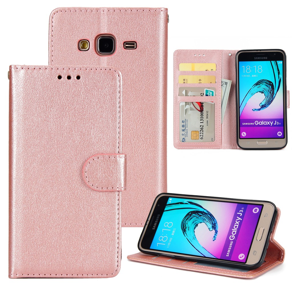 Bao da điện thoại nắp gập có ngăn đựng thẻ cho Samsung Galaxy J7 Plus | BigBuy360 - bigbuy360.vn