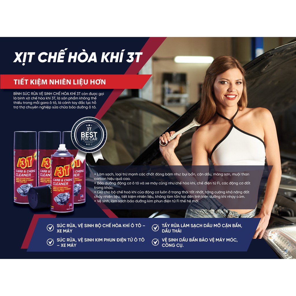 Vệ sinh chế hòa khí siêu sạch 3T