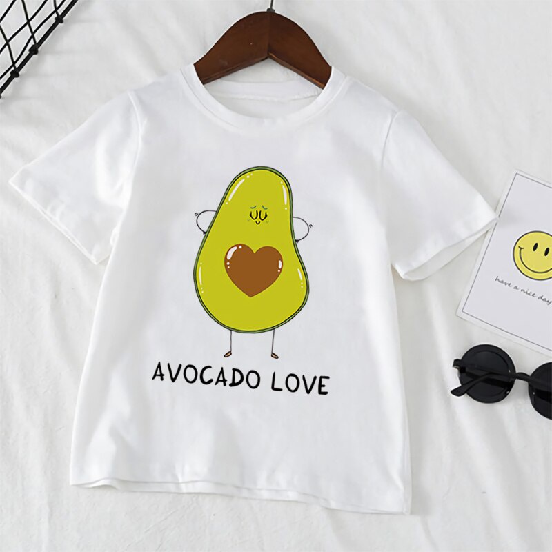 NEW 💥 Áo Thun Tay Ngắn In Hình Quả Bơ Dễ Thương Cho Bé Trai / Gái / Bé Gái Ykp030