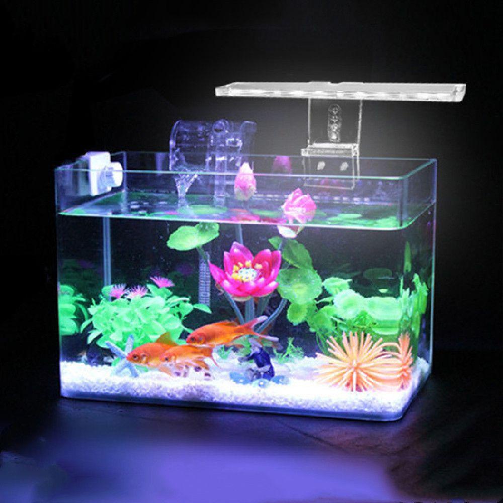 MUVAKO Đèn LED Mini Hình Trụ Bằng Acrylic Trang Trí Bể Cá
