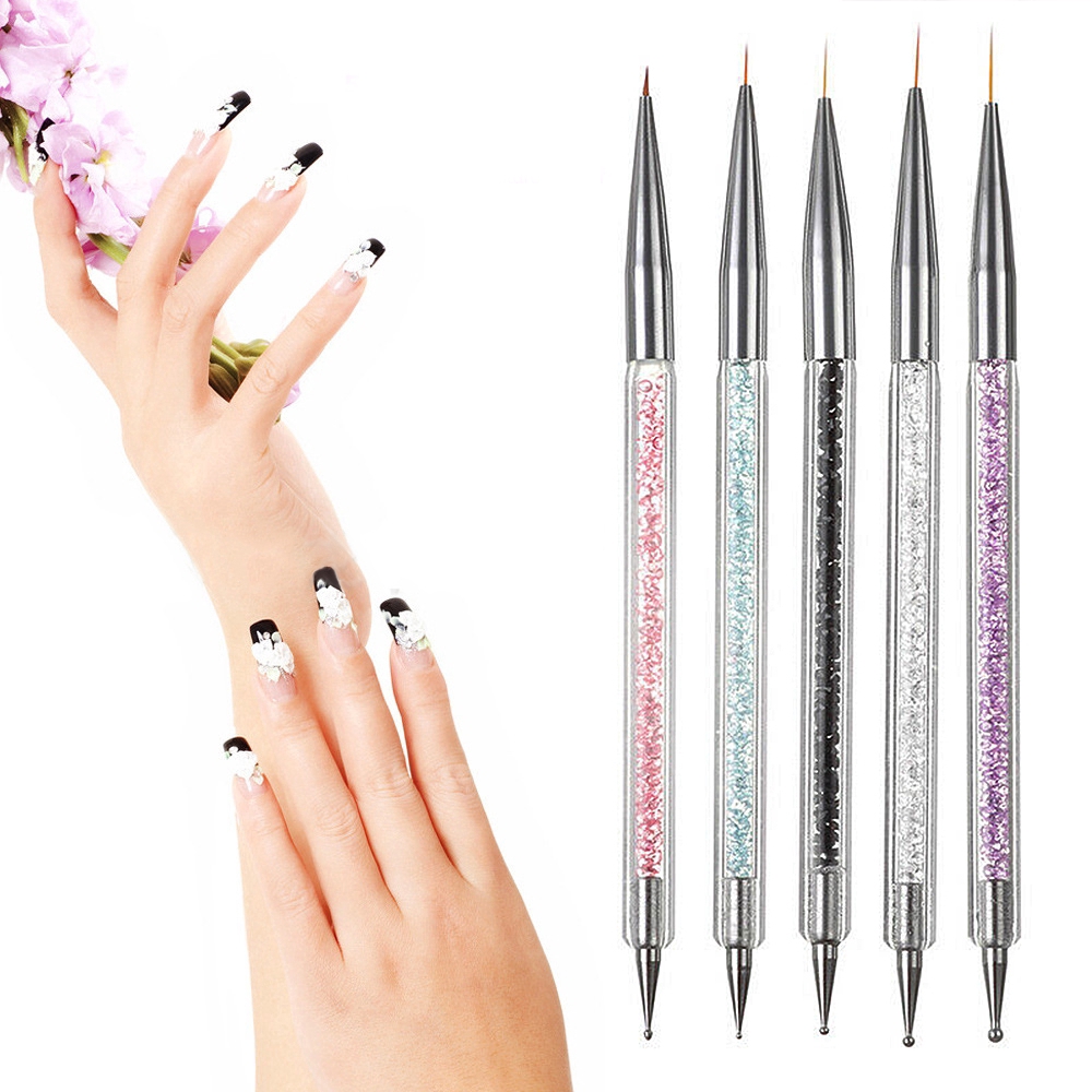 Set 5 bút vẽ họa tiết chấm lên móng nghệ thuật UV 2 đầu tiện lợi