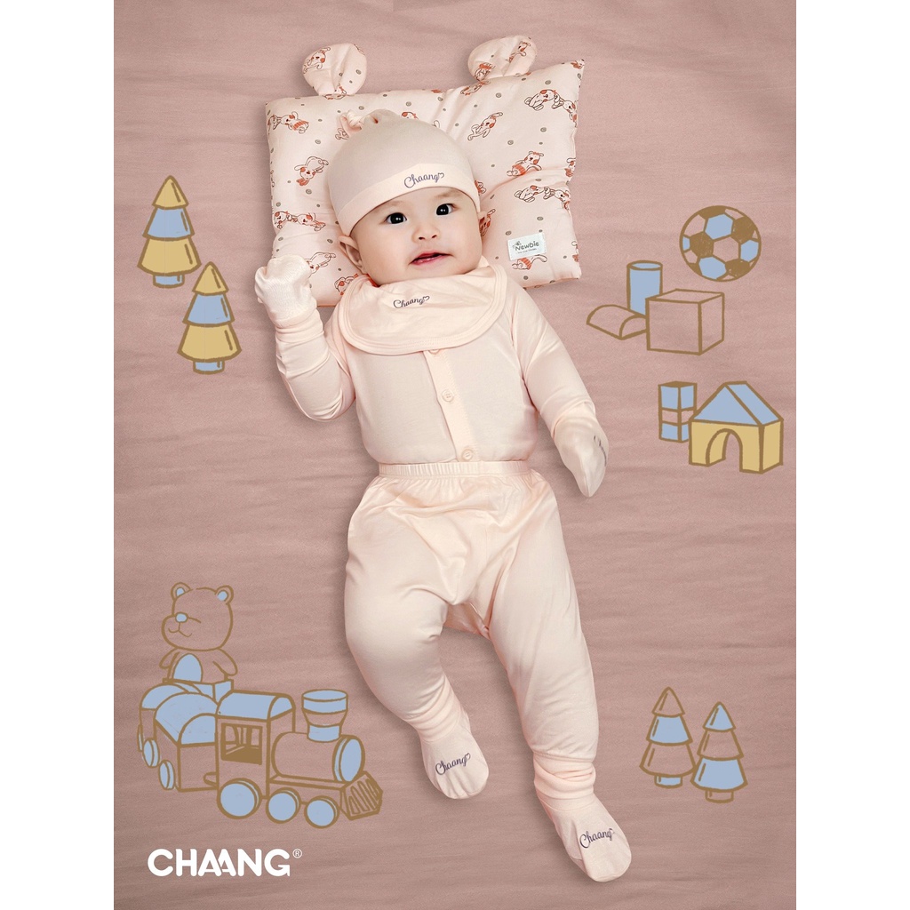 [CHÍNH HÃNG] Bộ áo dài tay quần dài khuy giữa sơ sinh Pony Chaang