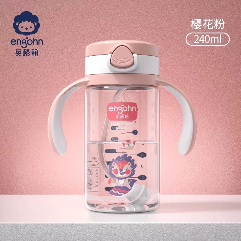 Bình tập hút nước cho bé chống tràn chống sặc Engohn chính hãng chất liệu Tritan 240/280ml SAVAKIDS