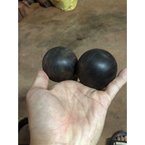 combo 2 Bi Lăn tay gỗ Trắc đỏ đen để mộc  5cm