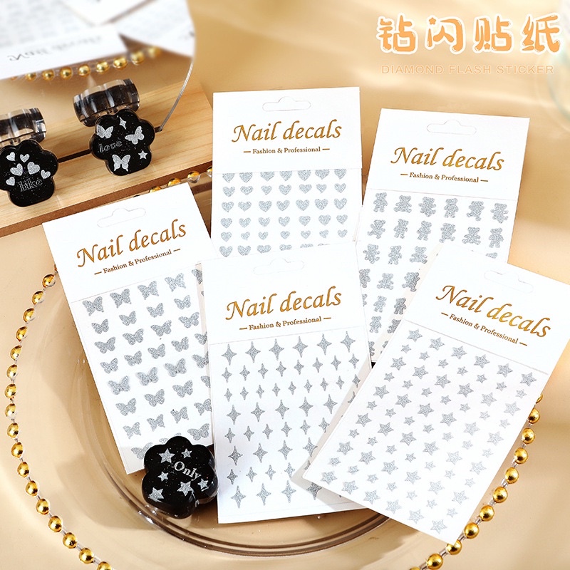 Sticker nhũ flash dán móng