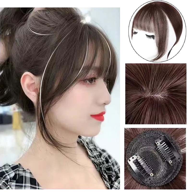 Tóc Giả 3D Bằng Sợi Tổng Hợp Màu Trắng Có Mái Che Chịu Nhiệt Độ Cao