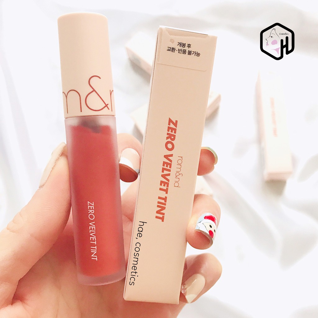 Son Kem Lì Romand A17 Toasty Nude - Cam Đất Sữa - Romand Zero Velvet Tint - Rẻ Vô Địch