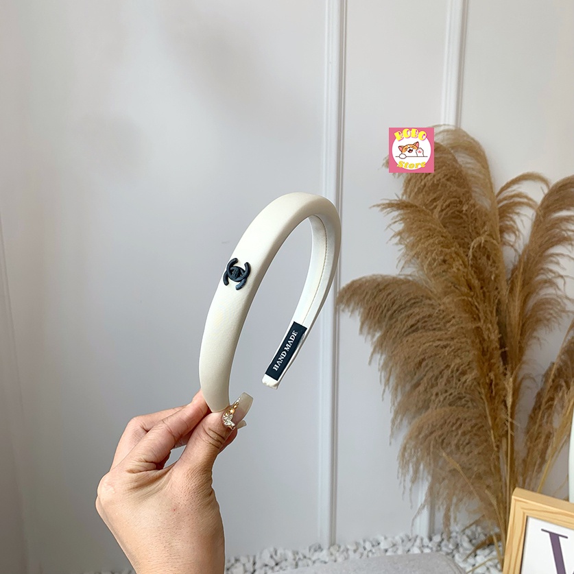 Bờm tóc Chanel bản nhỏ thiết kế đơn giản phong cách nữ tính dễ thương