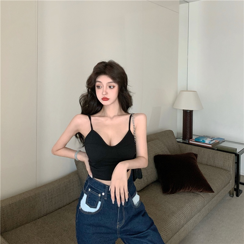 Áo Hai Dây Cổ Chữ V Thời Trang Sành Điệu Cho Nữ