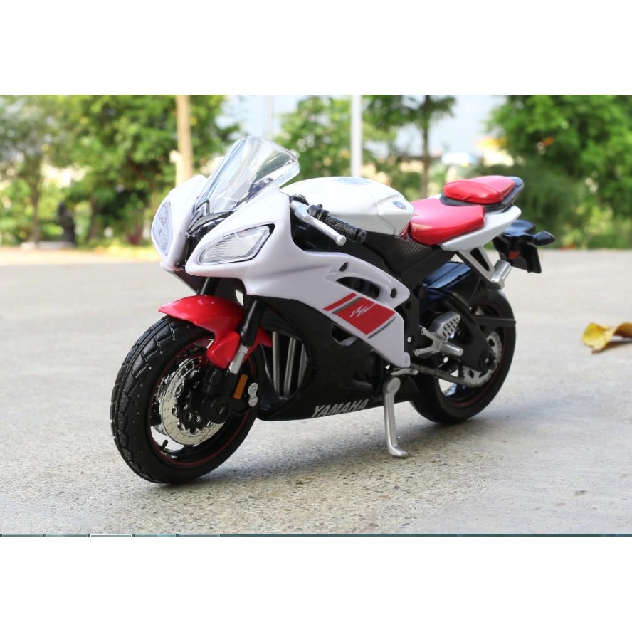 MÔ HÌNH XE MOTO Yamaha YZF- R6 RED WHITE | MAISTO tỷ lệ 1:18