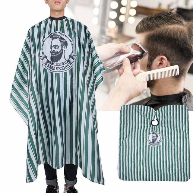 Áo choàng cắt tóc barber sọc khổ lớn 140x160